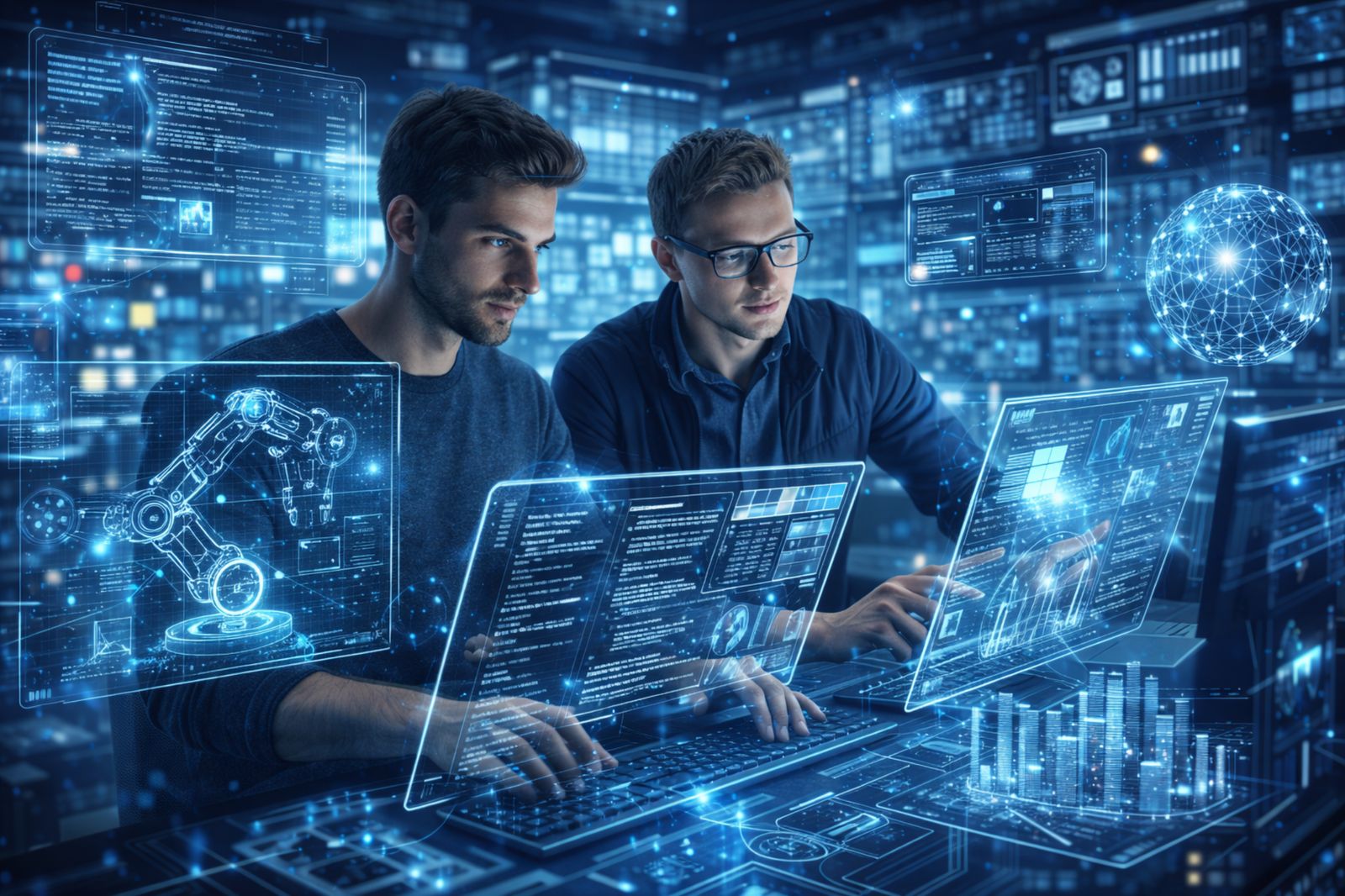 Two network experts working through an architecture review